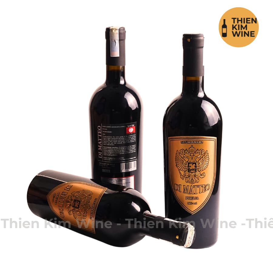 [Chính Hãng] - Rượu Vang Đỏ Ý Di Matteo Negroamaro Wine Puglia - 750ml (16%)