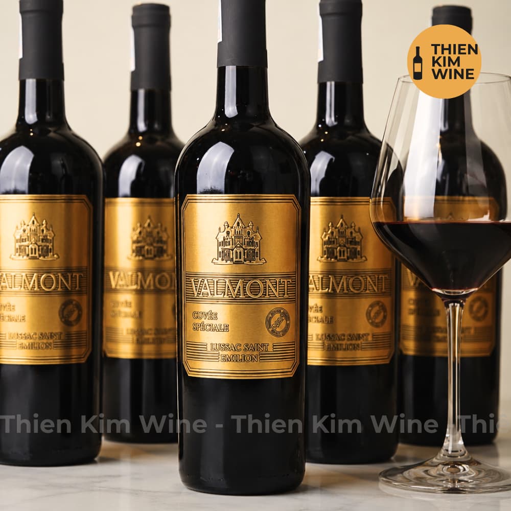 [Chính hãng] - Rượu Vang Đỏ Pháp Cao Cấp VALMONT Cuvée Spéciale Laussac Saint Emilion (Phiên Bản Đồng Gold)- 750ml (14%)