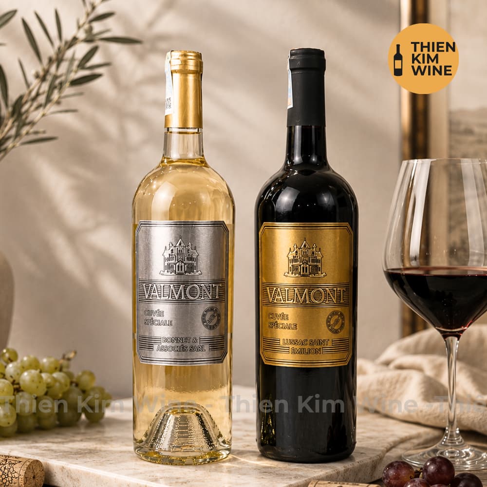 [Chính hãng] - Rượu Vang Đỏ Pháp Cao Cấp VALMONT Cuvée Spéciale Laussac Saint Emilion (Phiên Bản Đồng Gold)- 750ml (14%)