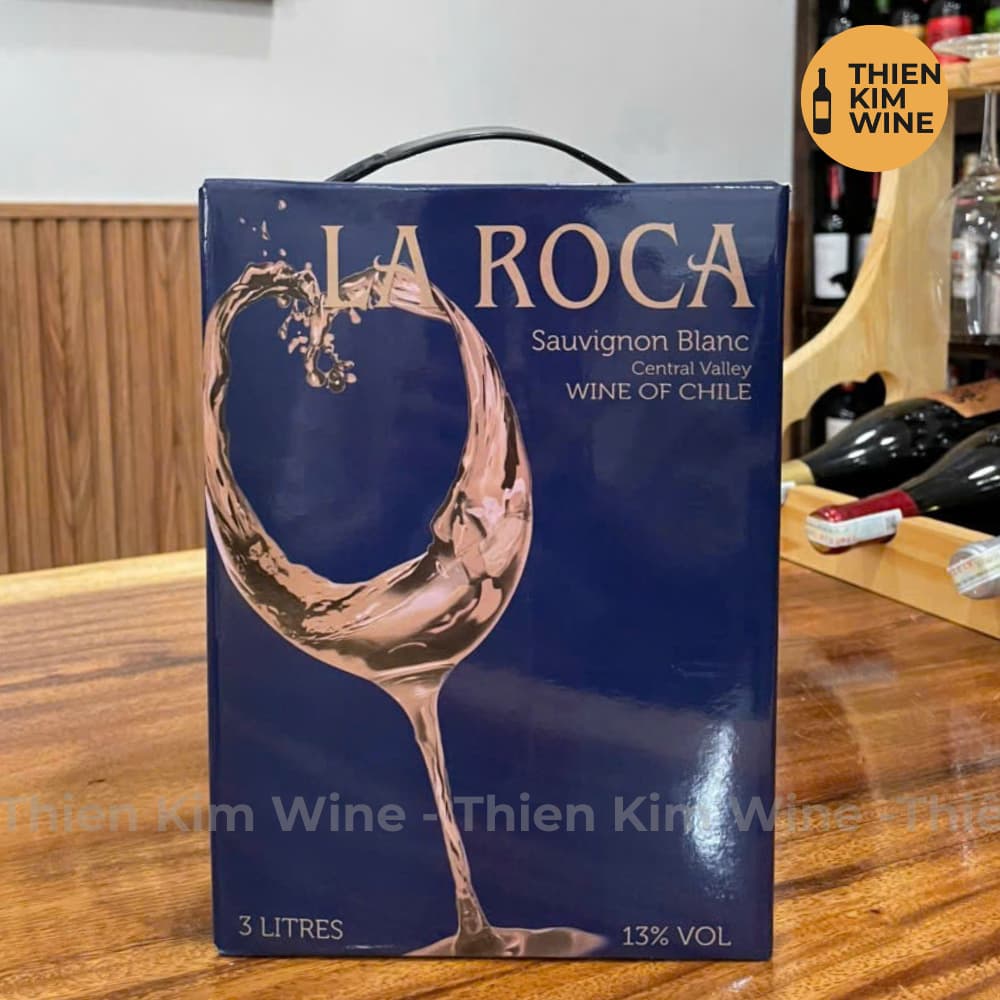 [Chính Hãng] - (Bịch 3 lít) Rượu Vang Trắng Chile La Roca Sauvignon Blanc - 13%