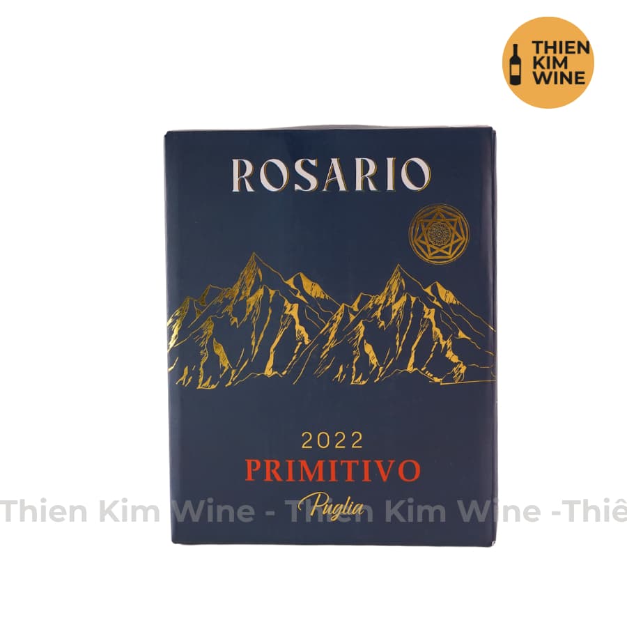 [Chính Hãng] - (Bịch 3 lít) Rượu Vang Đỏ Ý Rosario Primitivo - 16%