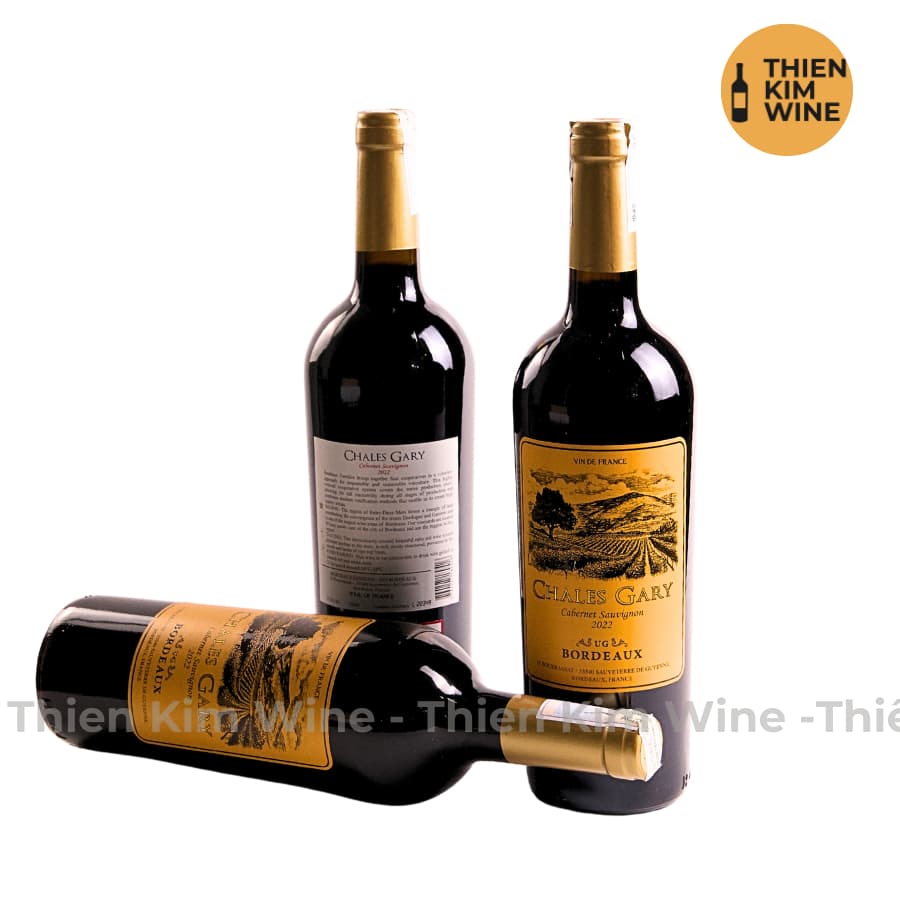 [Chính Hãng] - Rượu Vang Đỏ Pháp Chales Gary Wine Merlot - 750ml (13,5%)