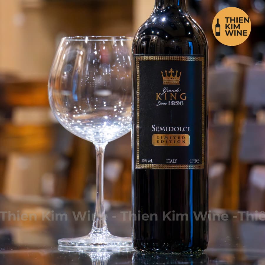 [Chính Hãng] - Rượu Vang Ý Ngọt KING Rosso Semidolce - 750ml (10,5%)