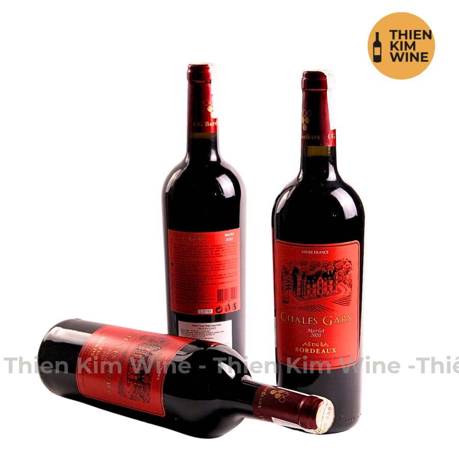 [Chính Hãng] - Rượu Vang Đỏ Pháp Chales Gary Wine Merlot - 750ml (13,5%)