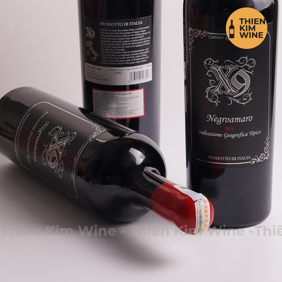 [Chính Hãng] - Rượu Vang Đỏ Ý X9 Negroamaro Wine Puglia - 750ml (16%)