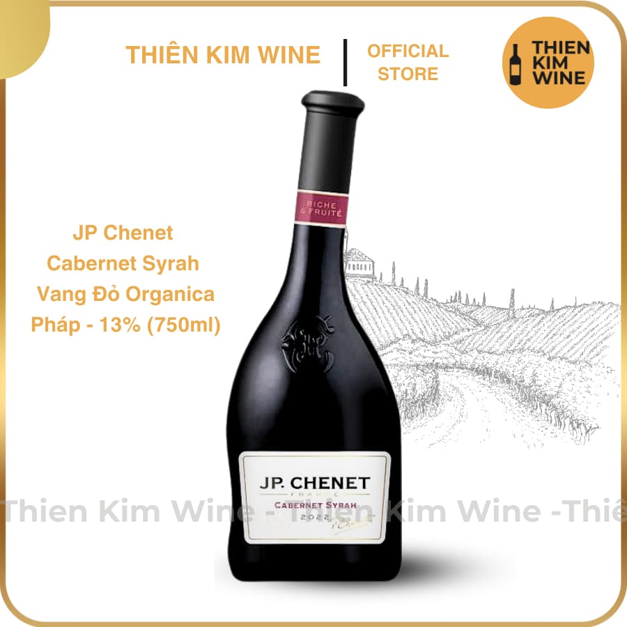 [Chính Hãng] - Rượu Vang (Vẹo) Đỏ Pháp JP Chenet Organica Cabernet Syrah Organic - 750ml (13%)