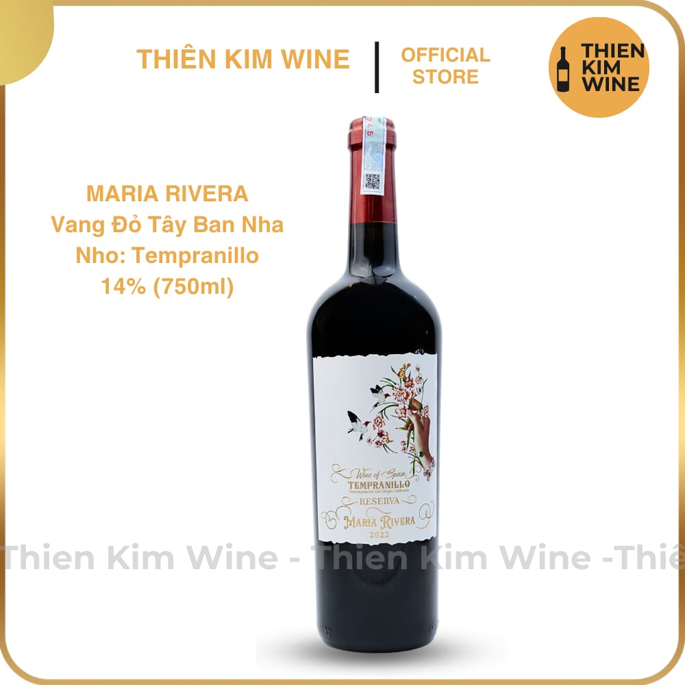 [Chính Hãng] - Rượu Vang Đỏ Tây Ban Nha Maria Tempranillo 750 ml (14%)