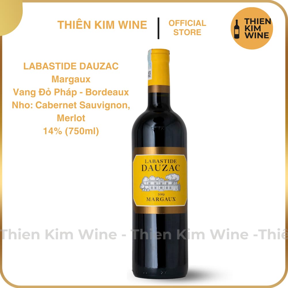 [Chính hãng] - Rượu Vang Đỏ Pháp La Bastide Dauzac Margaux 750ml (14%)