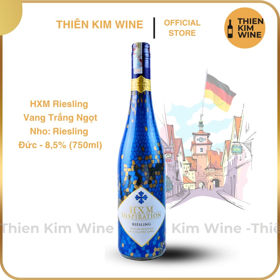 [Chính Hãng] - Rượu Vang Trắng Ngọt Đức Inspiration Riesling HXM - 750ml (8,5%)