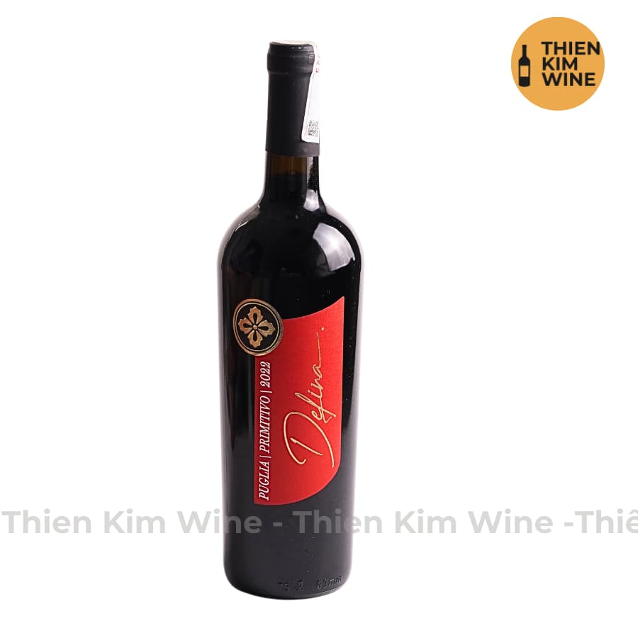 [Chính Hãng] - Rượu Vang Đỏ Ý Defina Wine Primitivo - 750ml (16%)