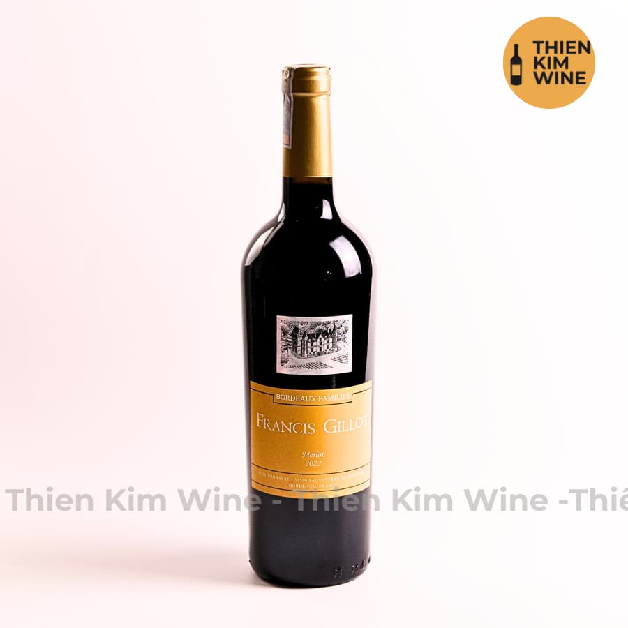 [Chính Hãng] - Rượu Vang Đỏ Pháp Francis Gillot Merlot - 750ml (13,5%)