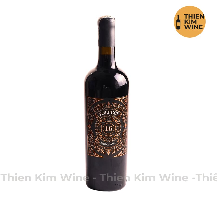 [Chính Hãng] - Rượu Vang Đỏ Ý Tolucci 16 Negroamaro Puglia - 750ml (16%)