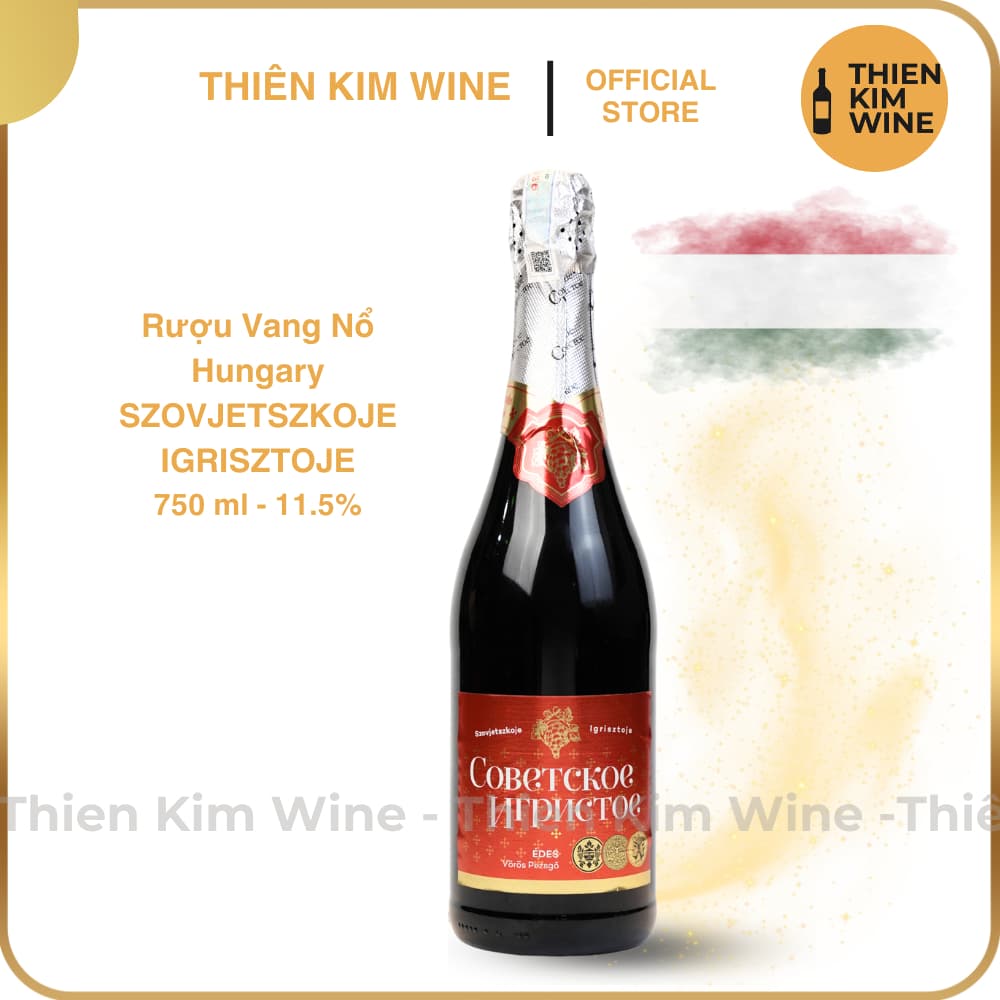 [Chính Hãng] - Rượu Vang Nổ Hungary Szovjetszkoje Igisztoje - 750ml (11.5%)
