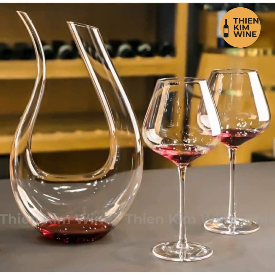 Decanter Bình rót rượu vang Xoay 360 độ (Thủy tinh pha lê sang trọng) - 1200ml