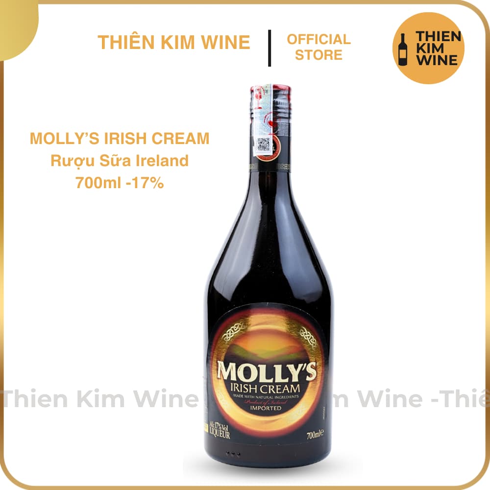[Chính Hãng] - Rượu Molly’s Irish Cream ( Rượu sữa Ireland) - 17% (700ml)