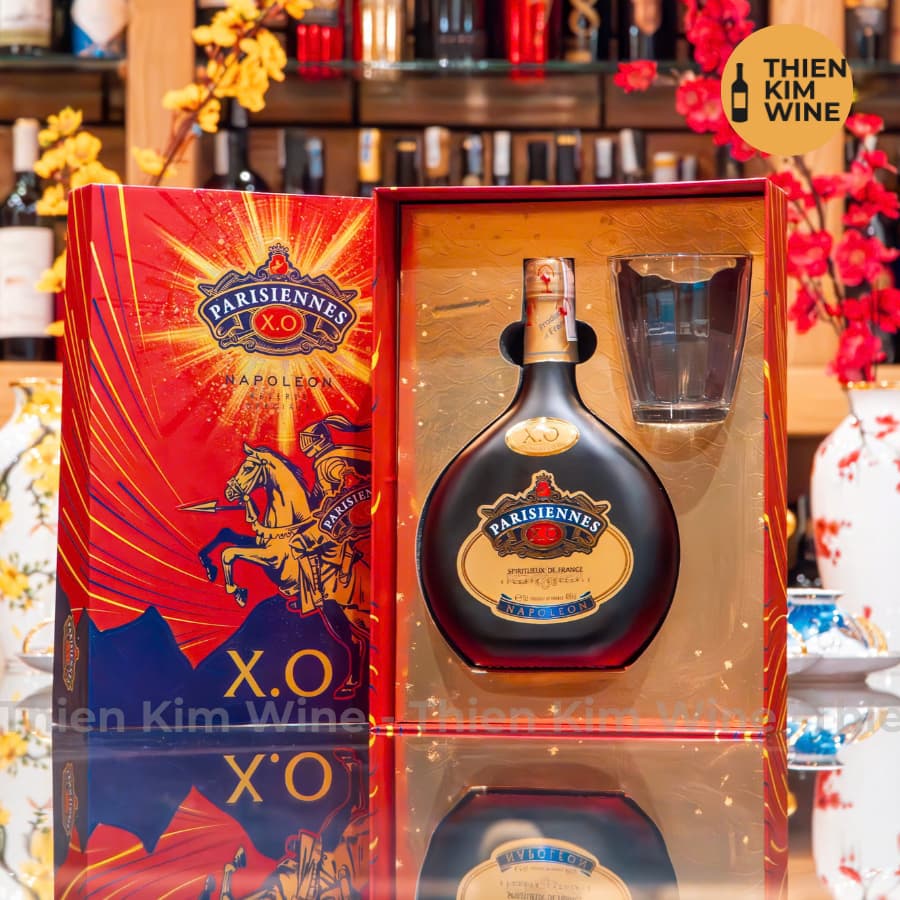 [Chính Hãng] - Hộp Quà Tặng VIP Rượu XO Brandy Pháp Parisiennes - 700ml (Full Set)