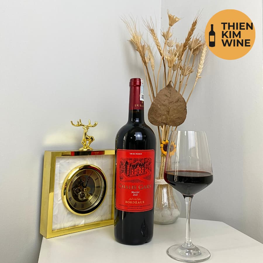 [Chính Hãng] - Rượu Vang Đỏ Pháp Chales Gary Wine Merlot - 750ml (13,5%)