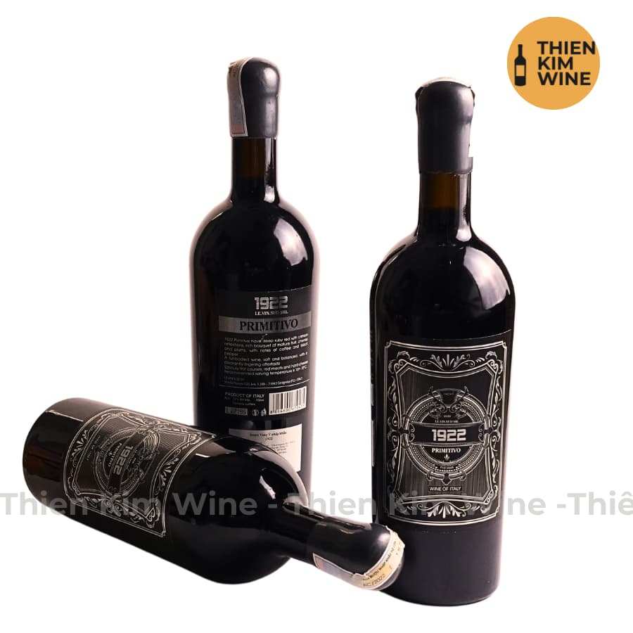 [Chính Hãng] - Rượu Vang Đỏ Ý cao cấp 1922 Primitivo Wine Puglia - 750 ml (17%)