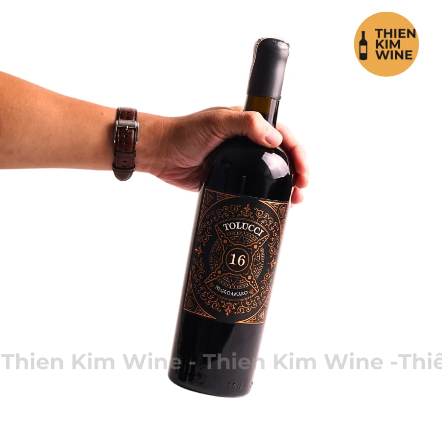 [Chính Hãng] - Rượu Vang Đỏ Ý Tolucci 16 Negroamaro Puglia - 750ml (16%)