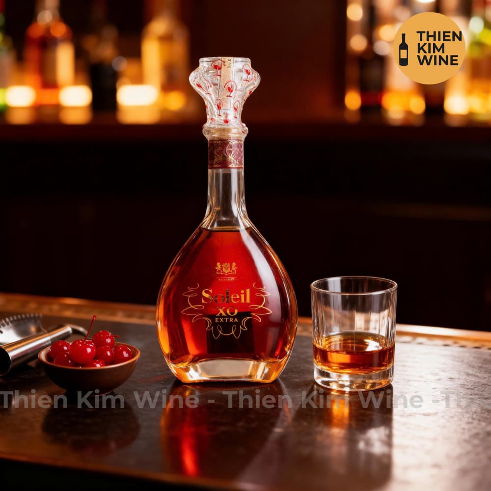 [Chính Hãng] - Hộp Quà Tặng VIP Rượu Brandy Pháp XO Soleil Extra - 700ml (Full Set)