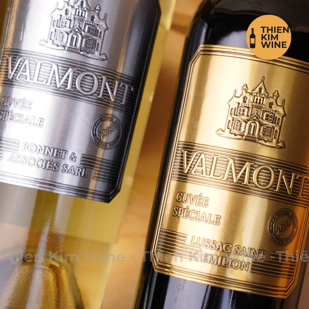 [Chính hãng] - Rượu Vang Đỏ Pháp Cao Cấp VALMONT Cuvée Spéciale Laussac Saint Emilion (Phiên Bản Đồng Gold)- 750ml (14%)