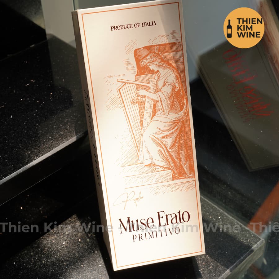 [Chính Hãng] - Rượu Vang Đỏ Ý Puglia Muse Erato Primitivo - 750ml (16%) - Có Hộp Riêng VIP
