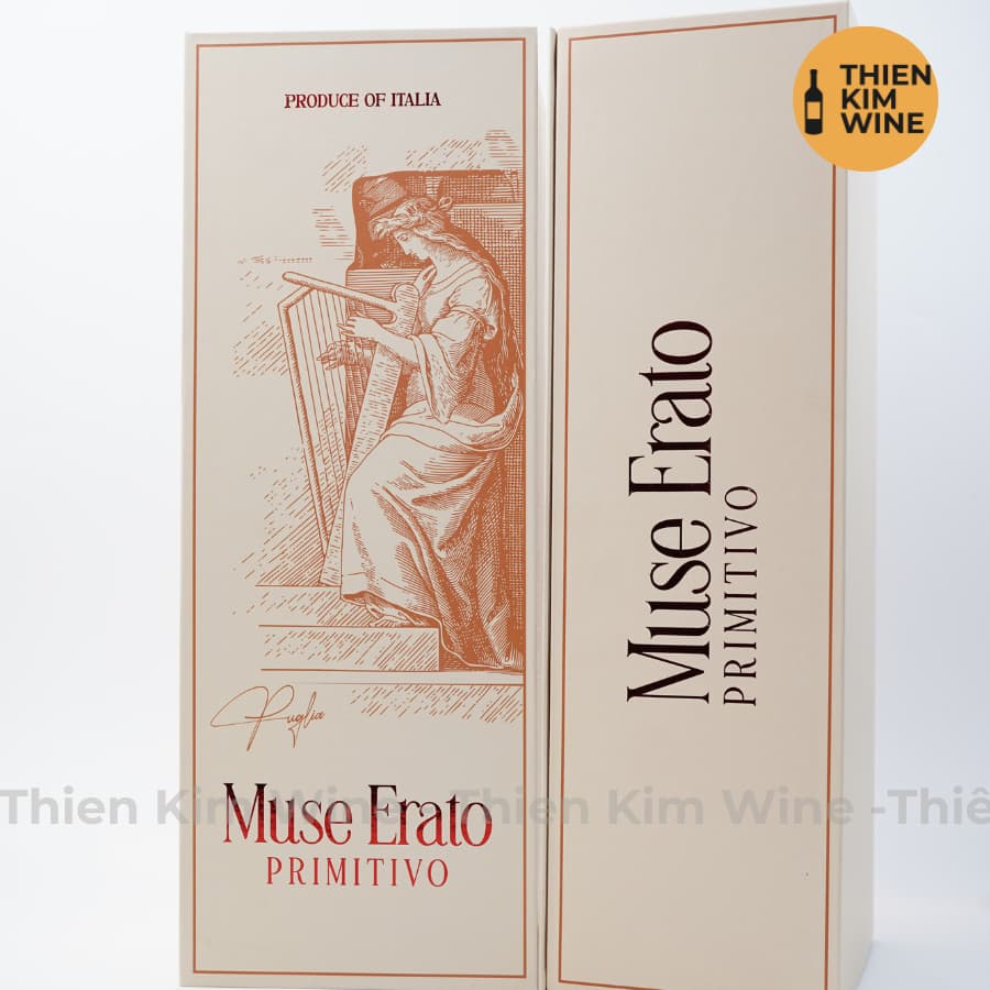 [Chính Hãng] - Rượu Vang Đỏ Ý Puglia Muse Erato Primitivo - 750ml (16%) - Có Hộp Riêng VIP