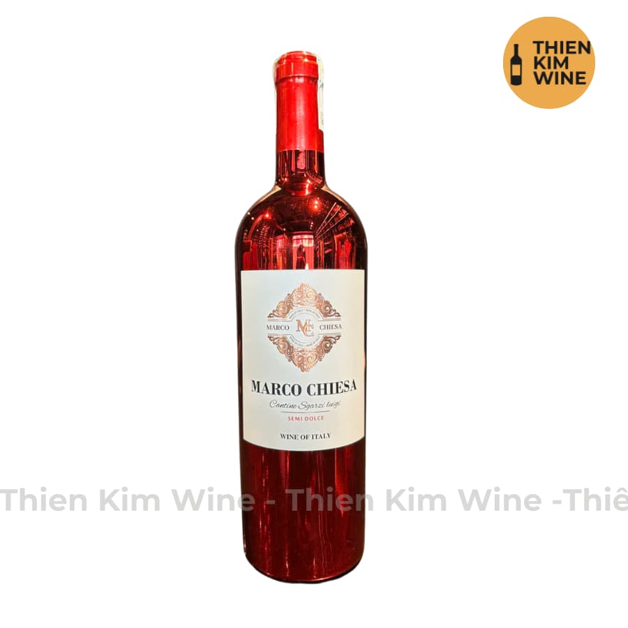 [Chính Hãng] - Rượu Vang Đỏ Ngọt Ý Marco Chiesa Semi Dolce - 750ml (10,5%)