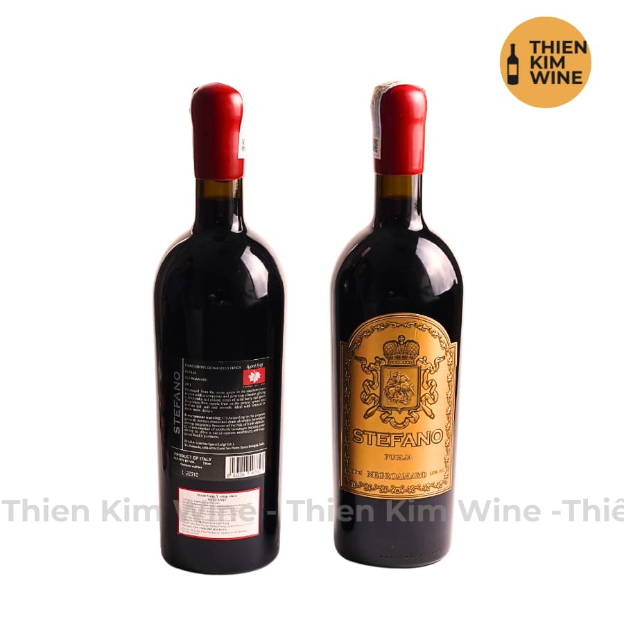 [Chính Hãng] - Rượu Vang Đỏ Ý Stefano Negroamaro Wine Puglia - 750ml (16%)