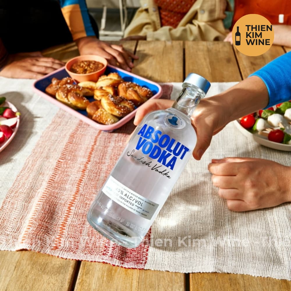 [Chính hãng] - Rượu Vodka Thụy Điển Absolut Vodka Original - 700ml (40%) Thiên Kim Wine