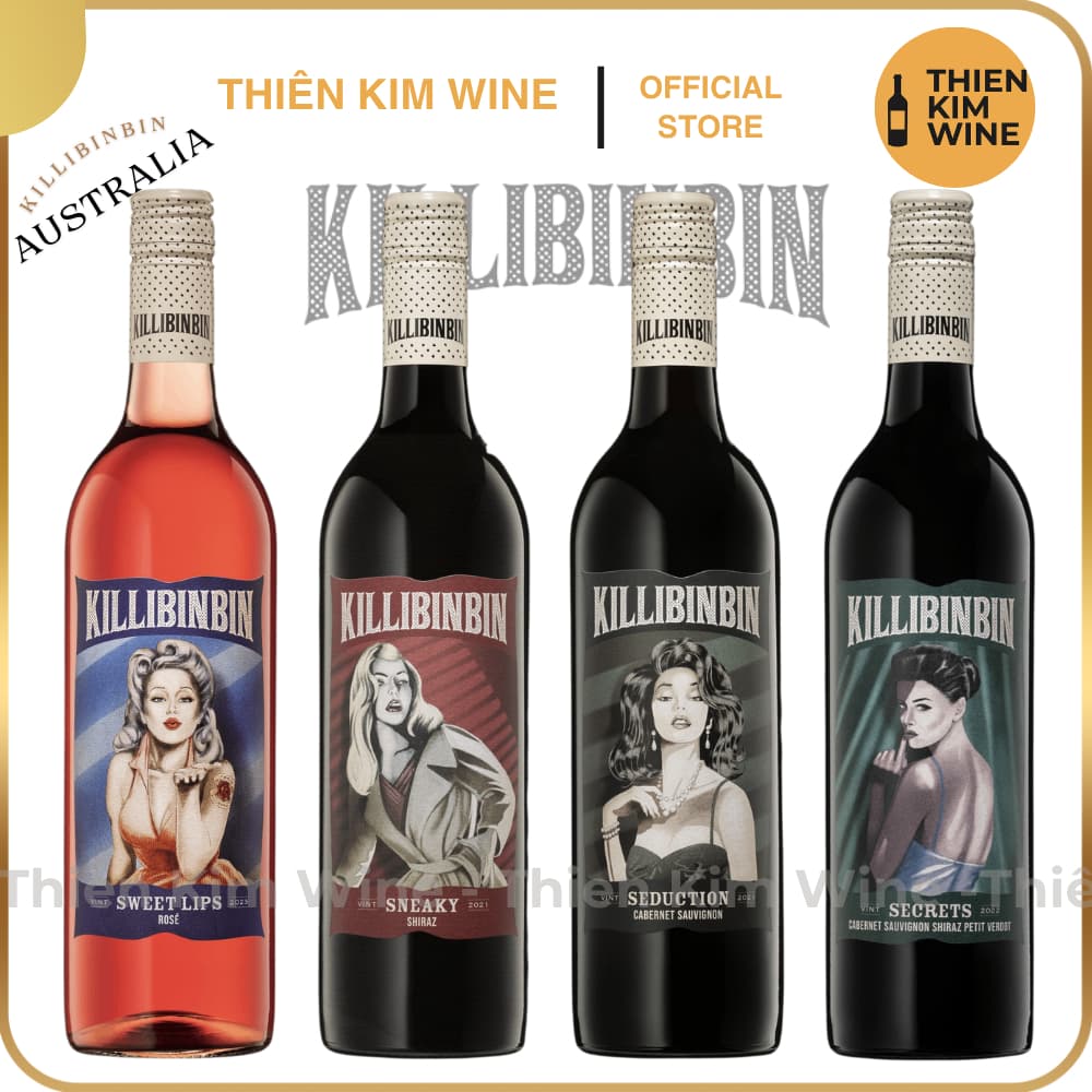 [Chính hãng] - Rượu Vang Úc Killibinbin Cao Cấp Lady Selletion "Nét Quyến Rũ Lôi Cuốn Diệu Kỳ" "Nút Vặn" 750ml 13-14.5%