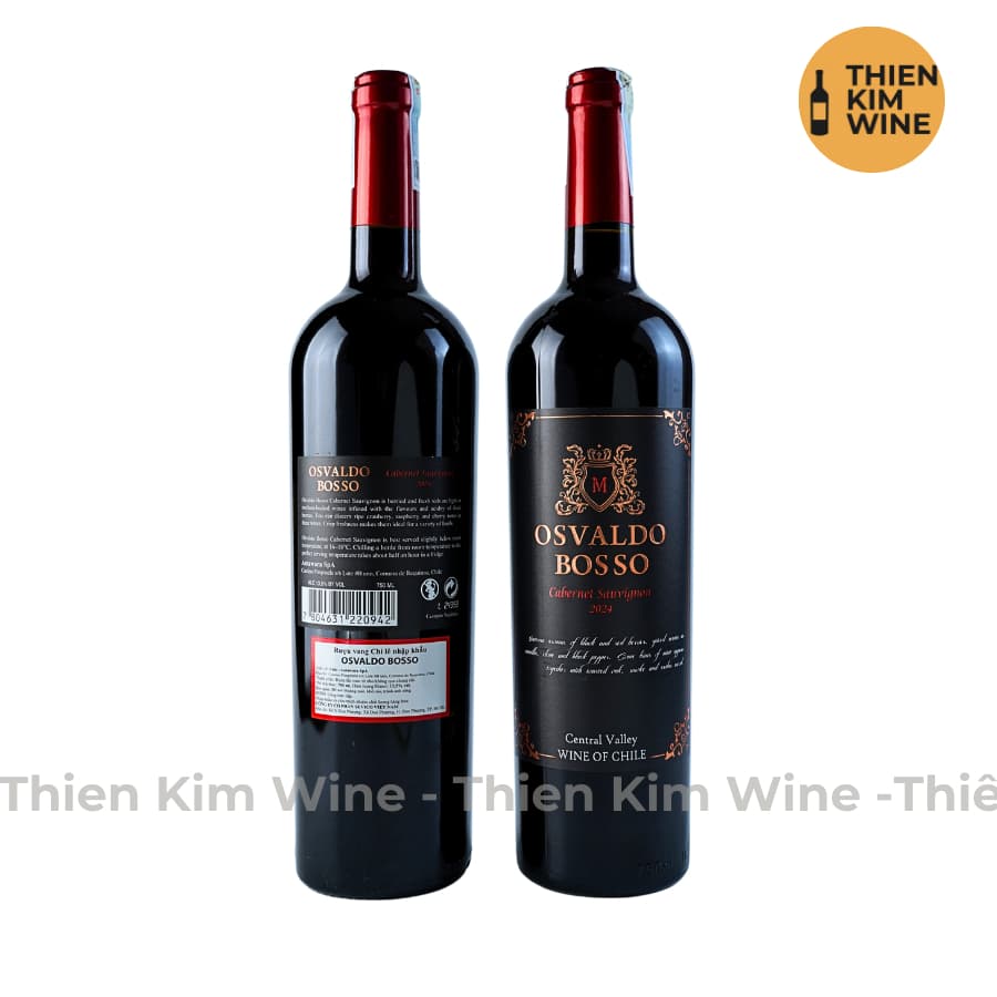 [Chính Hãng] - Rượu Vang Đỏ Chile Olvado Bosso Wine Cabernet Sauvignon - 750ml (13,5%)