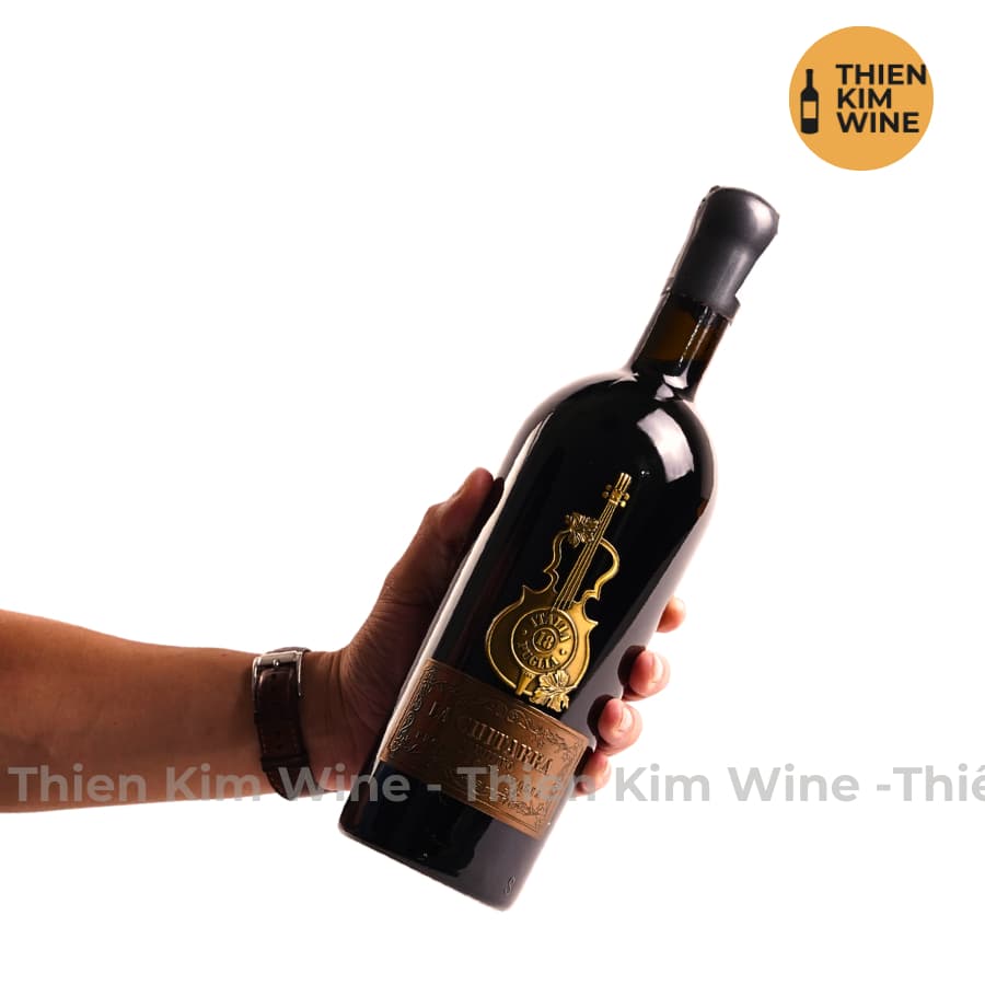 [Chính Hãng] - Rượu Vang Đỏ Ý cao cấp La Chitarra Wine (vang cây đàn) - 750ml (18%)