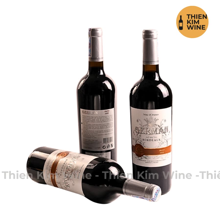 [Chính Hãng] - Rượu Vang Đỏ Pháp German Merlot - 750ml (13,5%)
