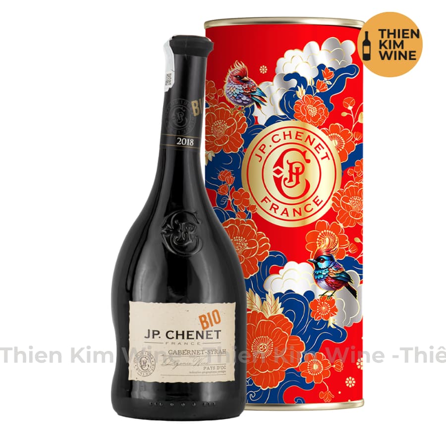 [Chính Hãng] - Rượu Vang (Vẹo) Đỏ Pháp JP Chenet Bio Cabernet Syrah Organic Wine PAYS D'OC - 750ml (13,5%)