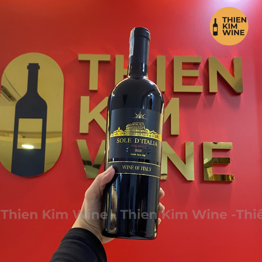 [Chính Hãng] - Rượu Vang Đỏ Ngọt Ý Sole D'Italia Semi - 750ml (10,5%)